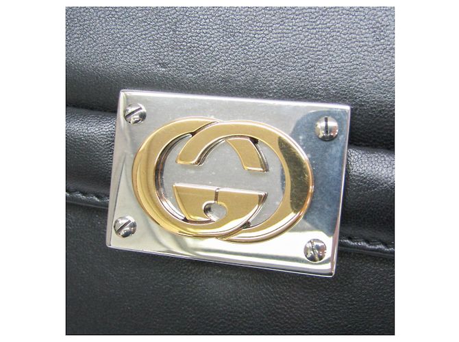 Clutch e borsa a tracolla in pelle Interlocking Gucci - vista 8