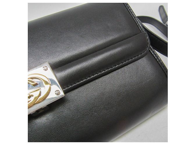 Clutch e borsa a tracolla in pelle Interlocking Gucci - vista 9