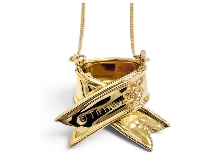 Autre Marque Collana Tiffany Vintage con motivo a nastro e croce - vista 3