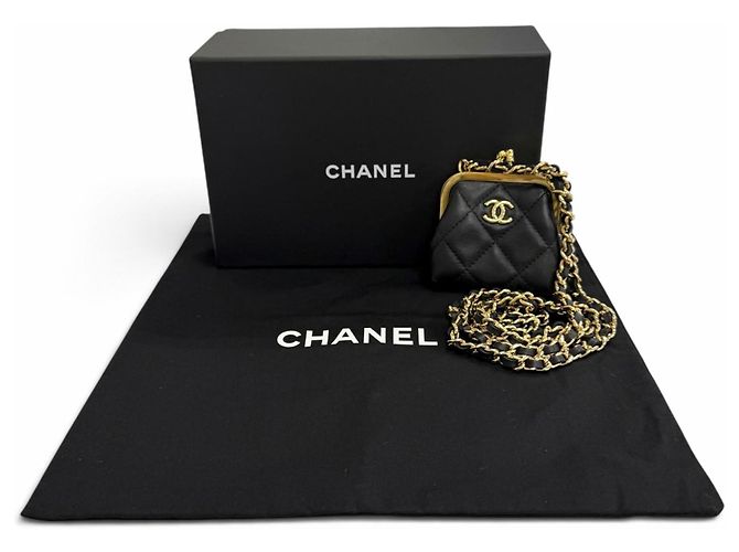 Chanel Coco Mark Mini Chain Schultertasche aus Lammleder gesteppt - Ansicht 2