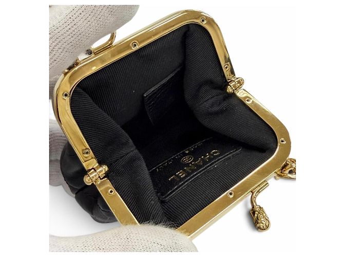 Chanel Coco Mark Mini Chain Schultertasche aus Lammleder gesteppt - Ansicht 6