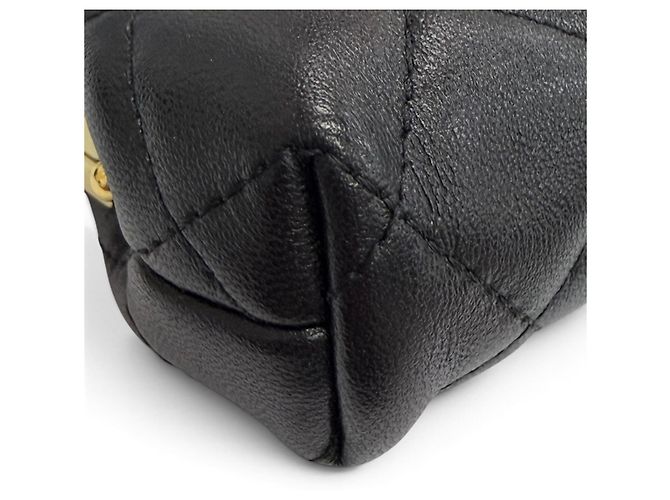 Chanel Coco Mark Mini Chain Schultertasche aus Lammleder gesteppt - Ansicht 7