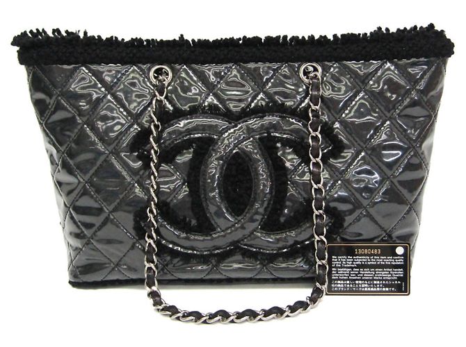 Borsa a tracolla Chanel in Toile vernice con catena A47155 - vista 2