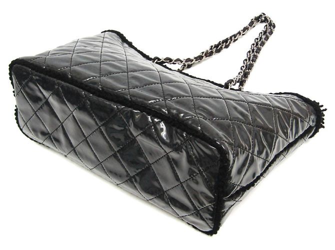 Borsa a tracolla Chanel in Toile vernice con catena A47155 - vista 3