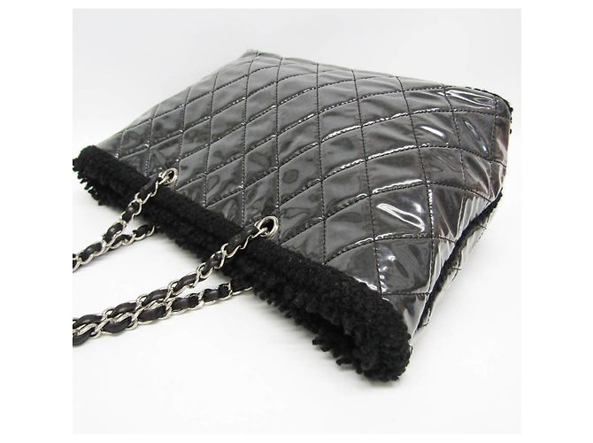 Borsa a tracolla Chanel in Toile vernice con catena A47155 - vista 9