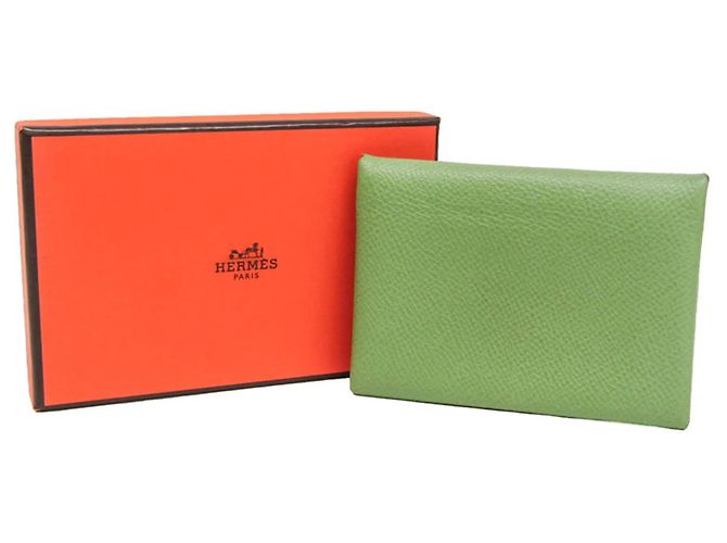 Hermès Tarjetero Hermes Calvi Duo de piel Epsom - vista 2