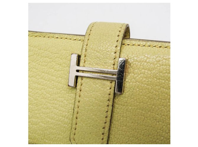 Béarn Hermès Hermes Bearn Mini Wallet in Lemon Yellow - Ansicht 12
