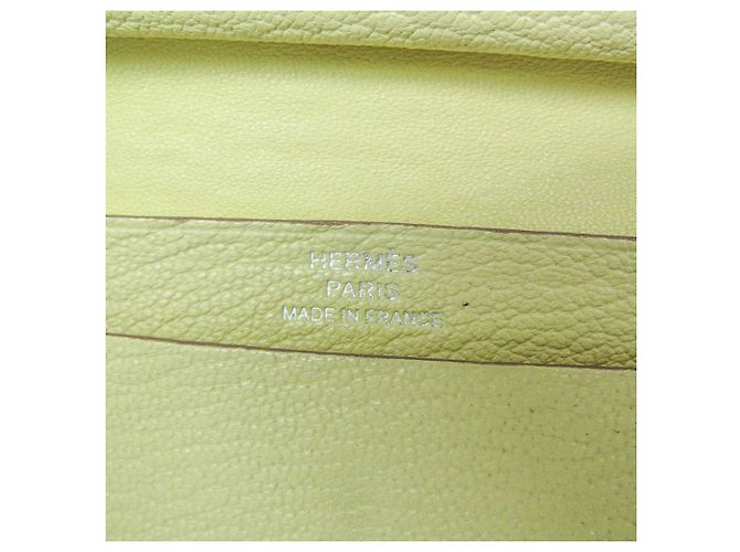 Béarn Hermès Hermes Bearn Mini Wallet in Lemon Yellow - Ansicht 18
