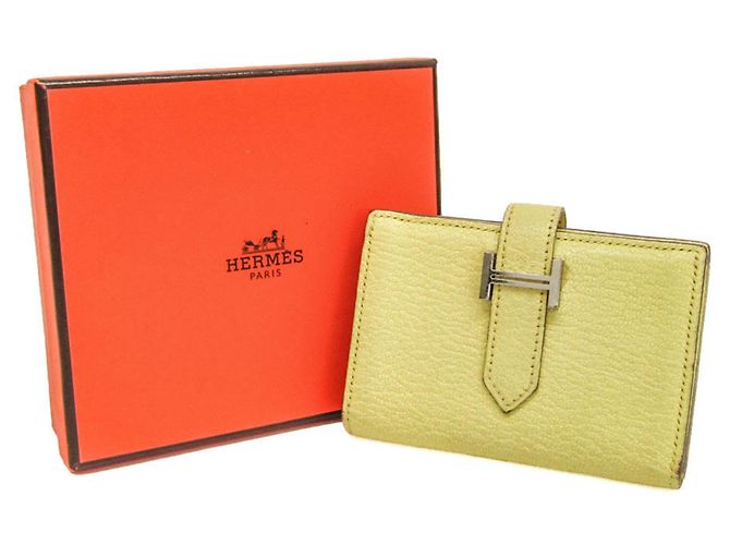 Béarn Hermès Hermes Bearn Mini Wallet in Lemon Yellow - Ansicht 2