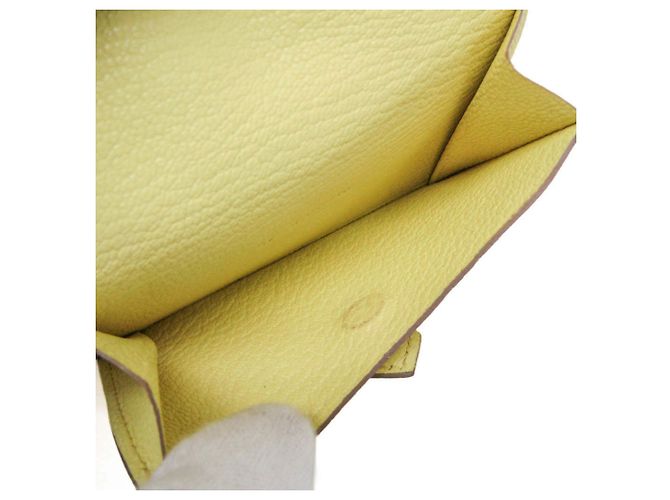Béarn Hermès Hermes Bearn Mini Wallet in Lemon Yellow - Ansicht 5