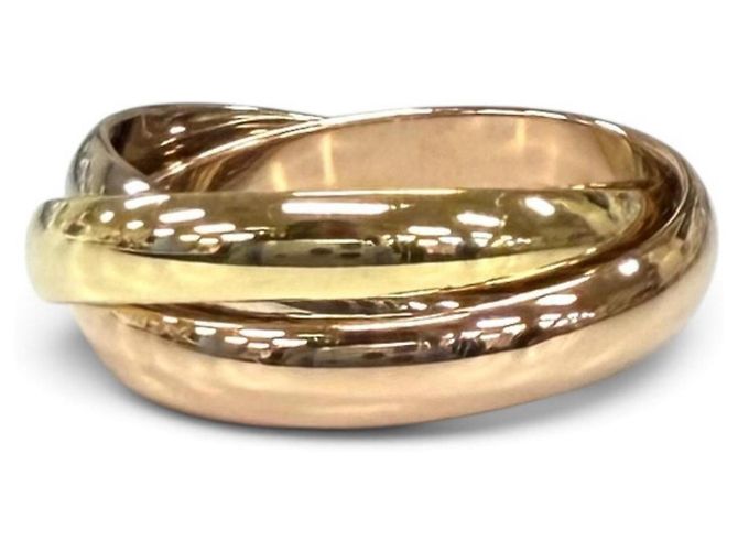 Anello Cartier Trinity in oro rosa bianco e giallo - vista 2
