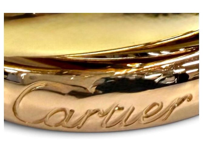 Anello Cartier Trinity in oro rosa bianco e giallo - vista 5