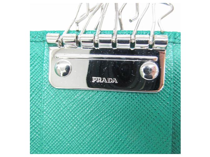 Prada Saffiano 2PG222 Schlüsselfach in Green - Ansicht 9