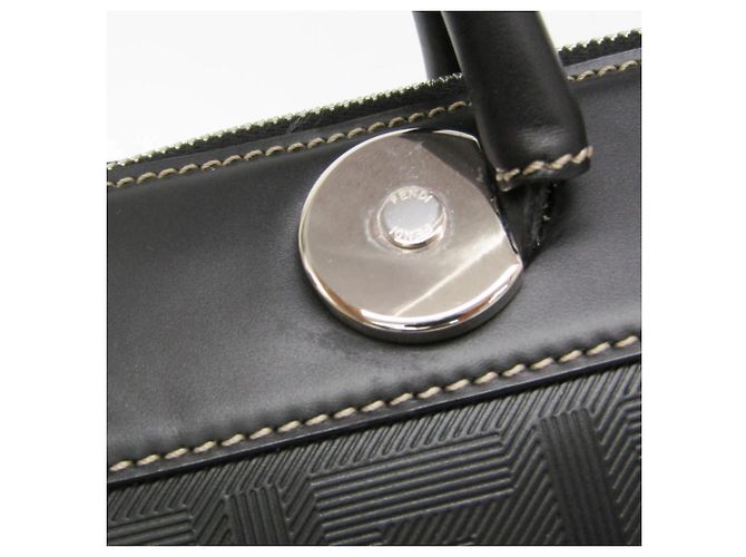 Fendi Zucca Soft Trunk 7VA571 Borsa Boston/a tracolla da uomo Nero - vista 10