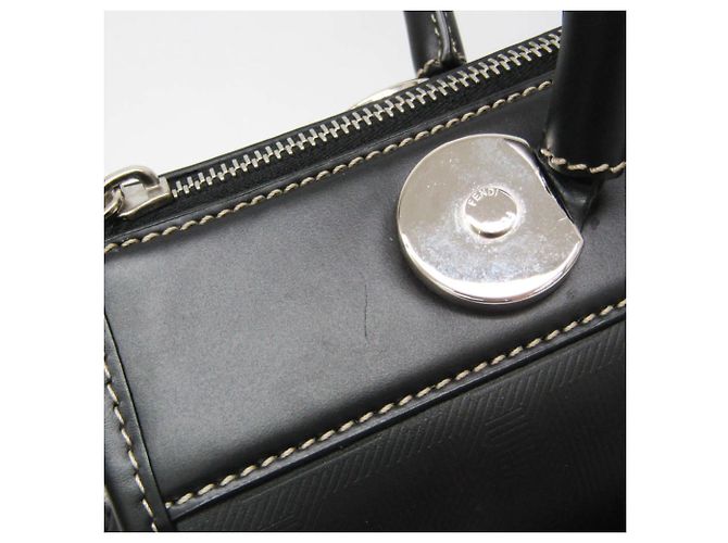 Fendi Zucca Soft Trunk 7VA571 Borsa Boston/a tracolla da uomo Nero - vista 12
