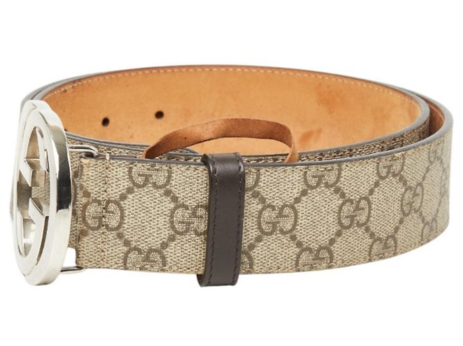 Gucci Interlocking G GG Supreme Ledergürtel - Ansicht 2