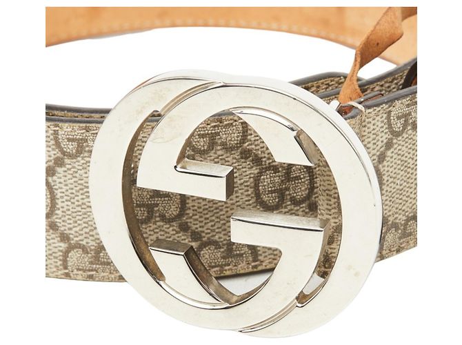 Gucci Interlocking G GG Supreme Ledergürtel - Ansicht 4