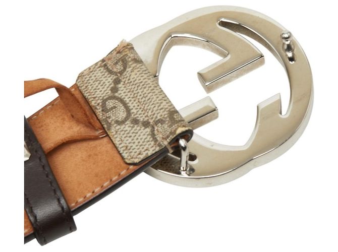 Gucci Interlocking G GG Supreme Ledergürtel - Ansicht 5