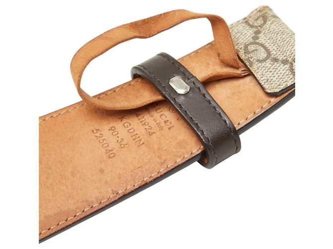 Gucci Interlocking G GG Supreme Ledergürtel - Ansicht 6
