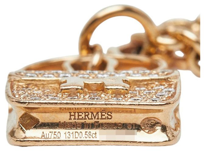 Hermès Bracciale con Charm Hermes 18K Pink Gold Diamante - vista 6