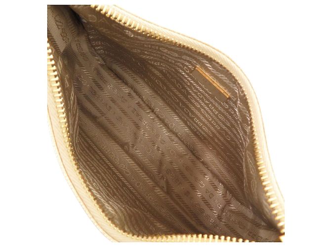 Borsa a tracolla Prada in pelle Saffiano oro - vista 5