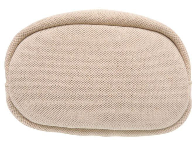 Borsa a sacco Prada in tela beige e rosa - vista 5