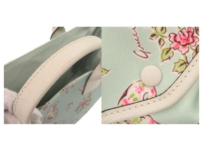 Borsa a mano a forma di cane floreale Gucci per bambini in Mint Blue - vista 10