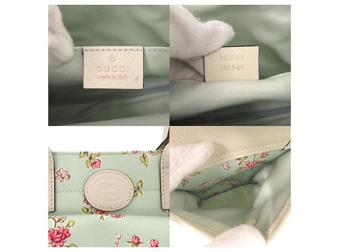 Borsa a mano a forma di cane floreale Gucci per bambini in Mint Blue - vista 9