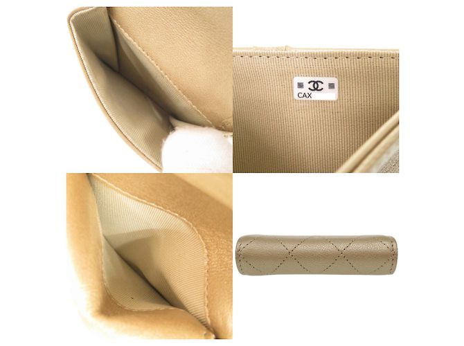 Cartera bi-fold Chanel de piel de becerro Matelassé Gold - vista 7