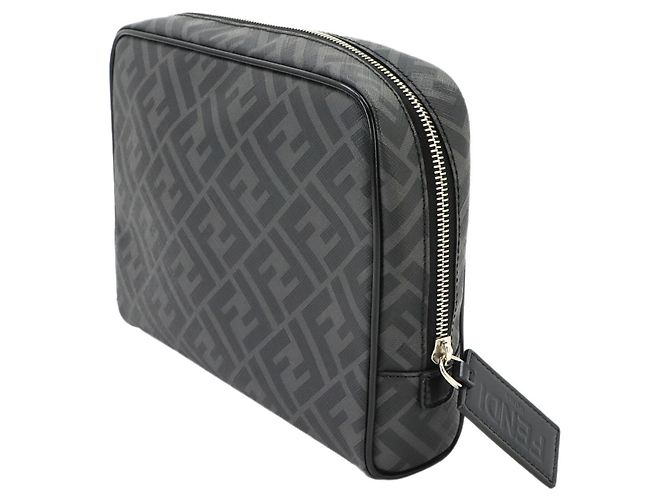 Borsa a pochette Fendi Zucca Gray - vista 3