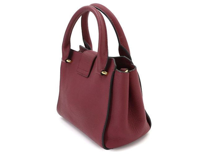 Borsa a mano Burberry in pelle Bordeaux - vista 3