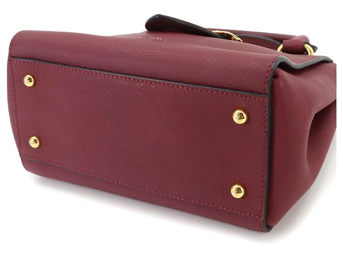 Borsa a mano Burberry in pelle Bordeaux - vista 4