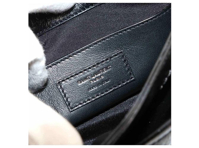 Autre Marque Borsa a tracolla Saint Laurent Niki Baby Chain in pelle nera - vista 7