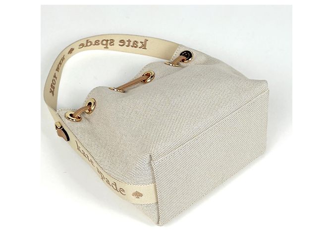 Borsa Kate Spade in tela beige - vista 2