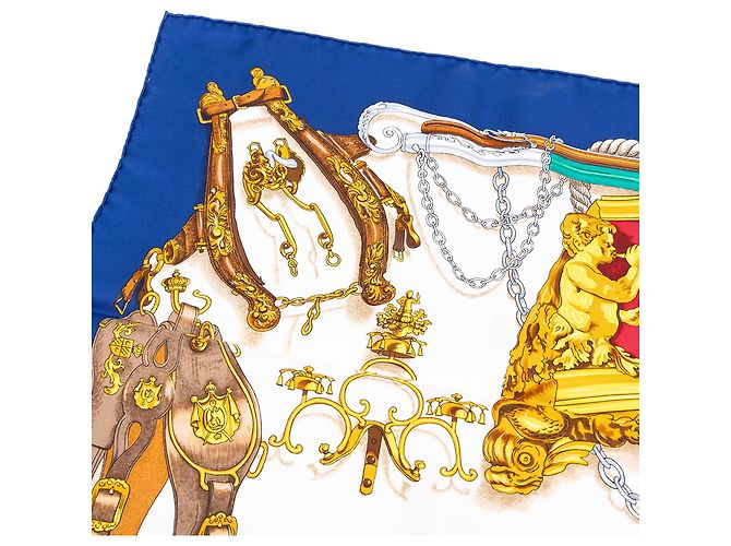 Hermès White Musee Seidentuch 90 - Ansicht 3