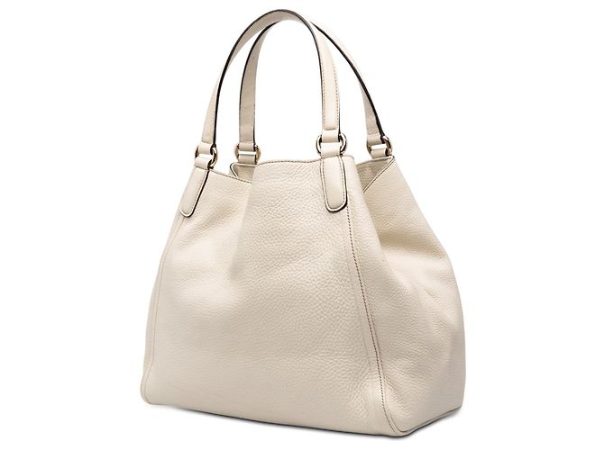 Borsa Tote Gucci Soho Cellarius media in pelle di vitello bianca - vista 2