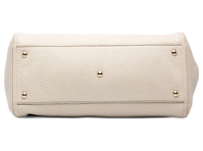 Borsa Tote Gucci Soho Cellarius media in pelle di vitello bianca - vista 3