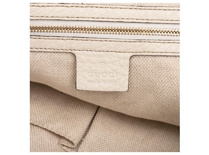 Borsa Tote Gucci Soho Cellarius media in pelle di vitello bianca - vista 5