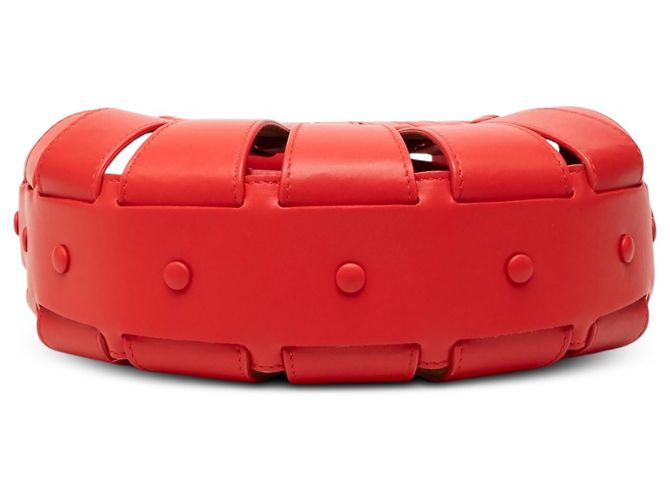 Bottega Veneta Borsa The Shell Piccola in pelle di vitello rossa - vista 3