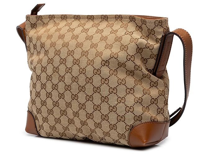 Borsa a tracolla Gucci Beige GG Canvas Web - vista 2
