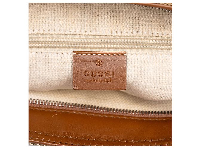 Borsa a tracolla Gucci Beige GG Canvas Web - vista 5