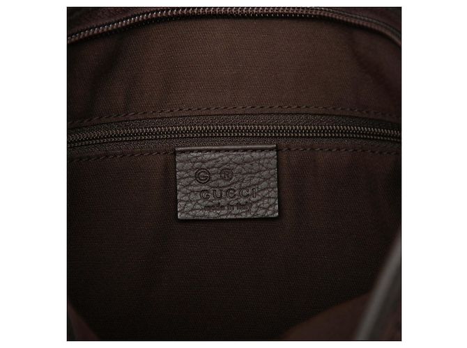 Borsa a tracolla Gucci Jolicoeur in nylon GG marrone - vista 5