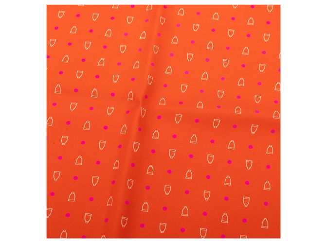 Hermès Seidentuch Orange Equestrian Print 90 - Ansicht 4