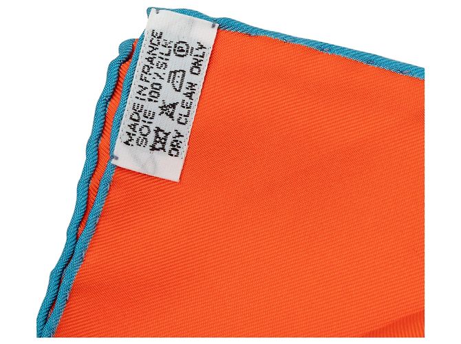 Hermès Seidentuch Orange Equestrian Print 90 - Ansicht 6