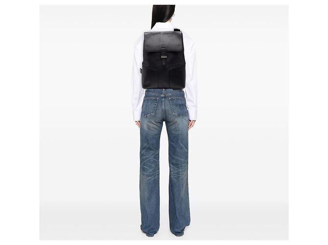 Borsa Sling Anagram LOEWE in pelle nera - vista 7