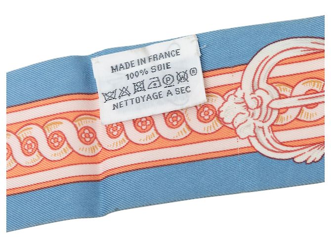 Twilly in seta Hermès Blue Bride de Cour - vista 3
