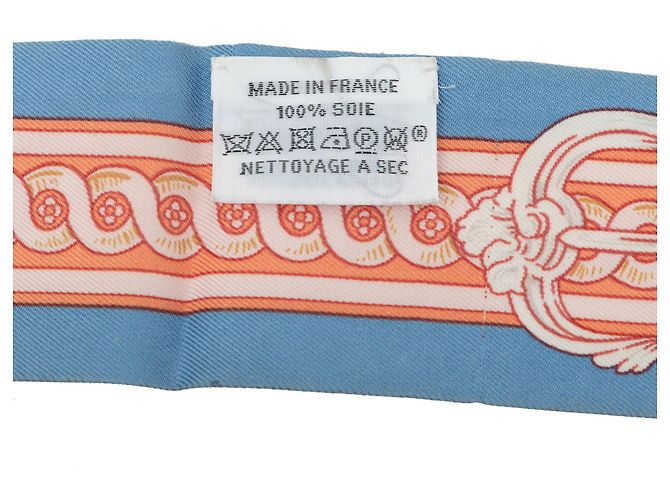 Twilly in seta Hermès Blue Bride de Cour - vista 4