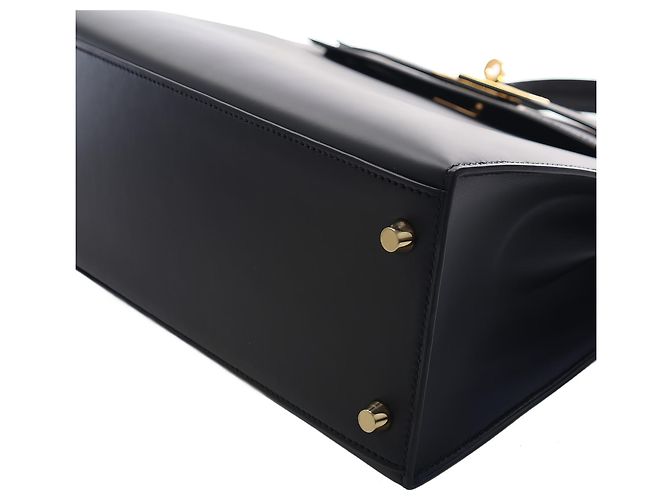 Hermès Black Sombrero Kelly II Sellier 28 - vista 12
