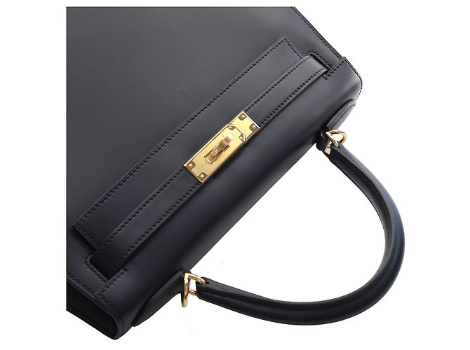 Hermès Black Sombrero Kelly II Sellier 28 - vista 15