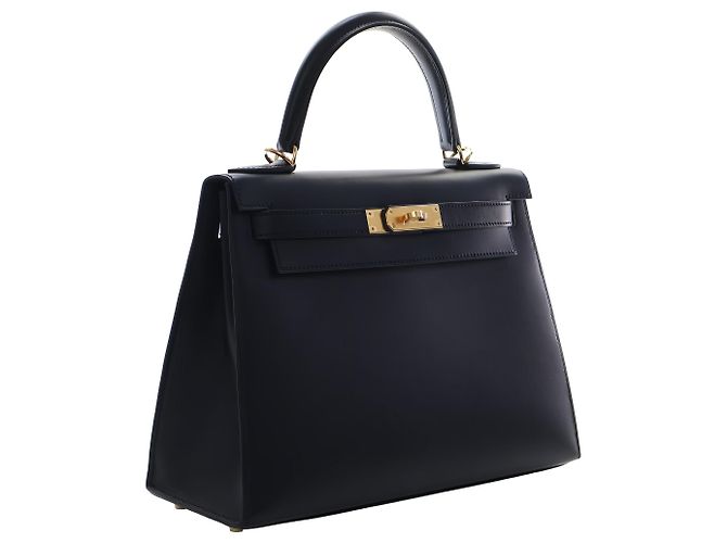 Hermès Black Sombrero Kelly II Sellier 28 - vista 7